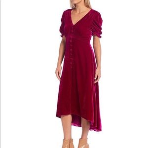 Harlyn New MIDI Velvet Dress XS